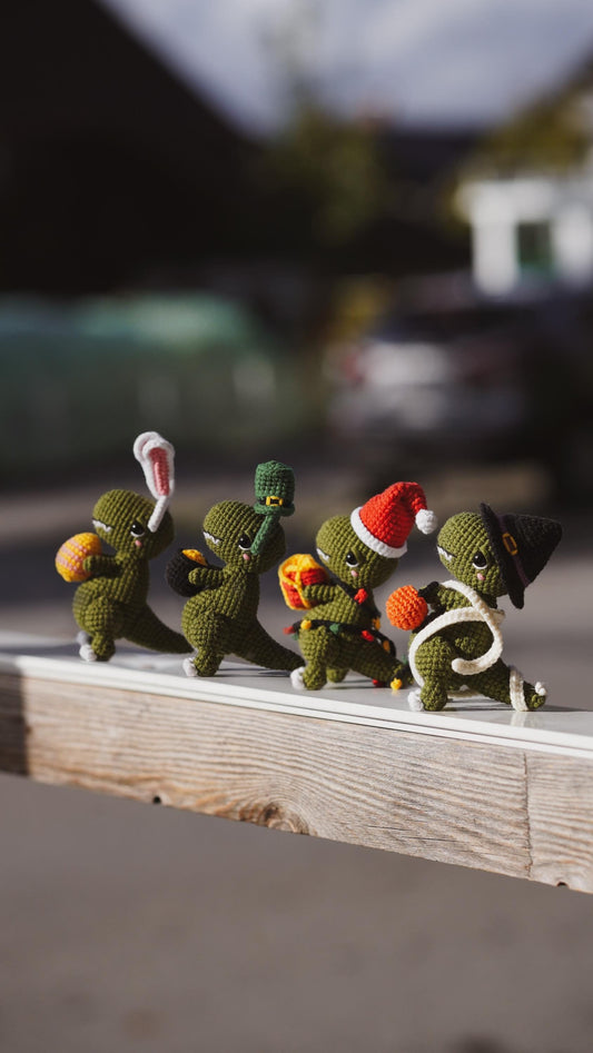 Dino Crochet Pattern Set 4 in 1