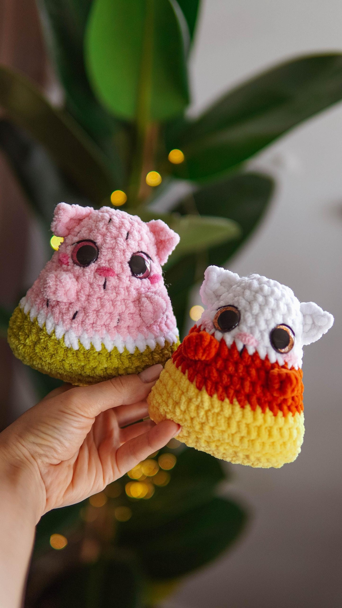 No-Sew Chubby Cat Crochet Pattern Set 3 in 1