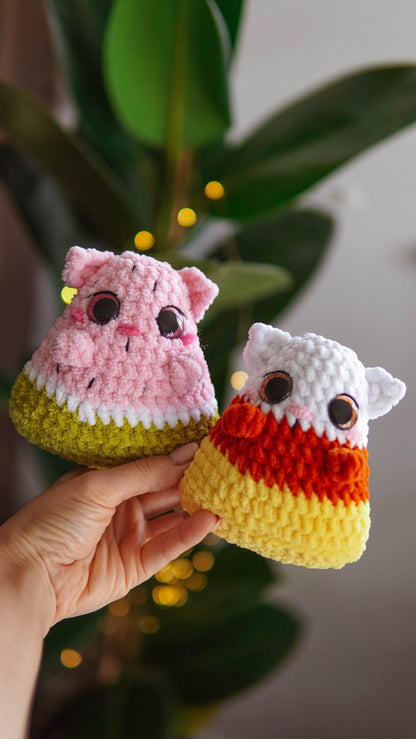 No-Sew Chubby Cat Crochet Pattern Set 3 in 1